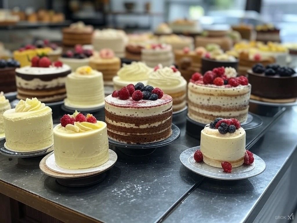 كيك فانيليا طبقات مع فواكه