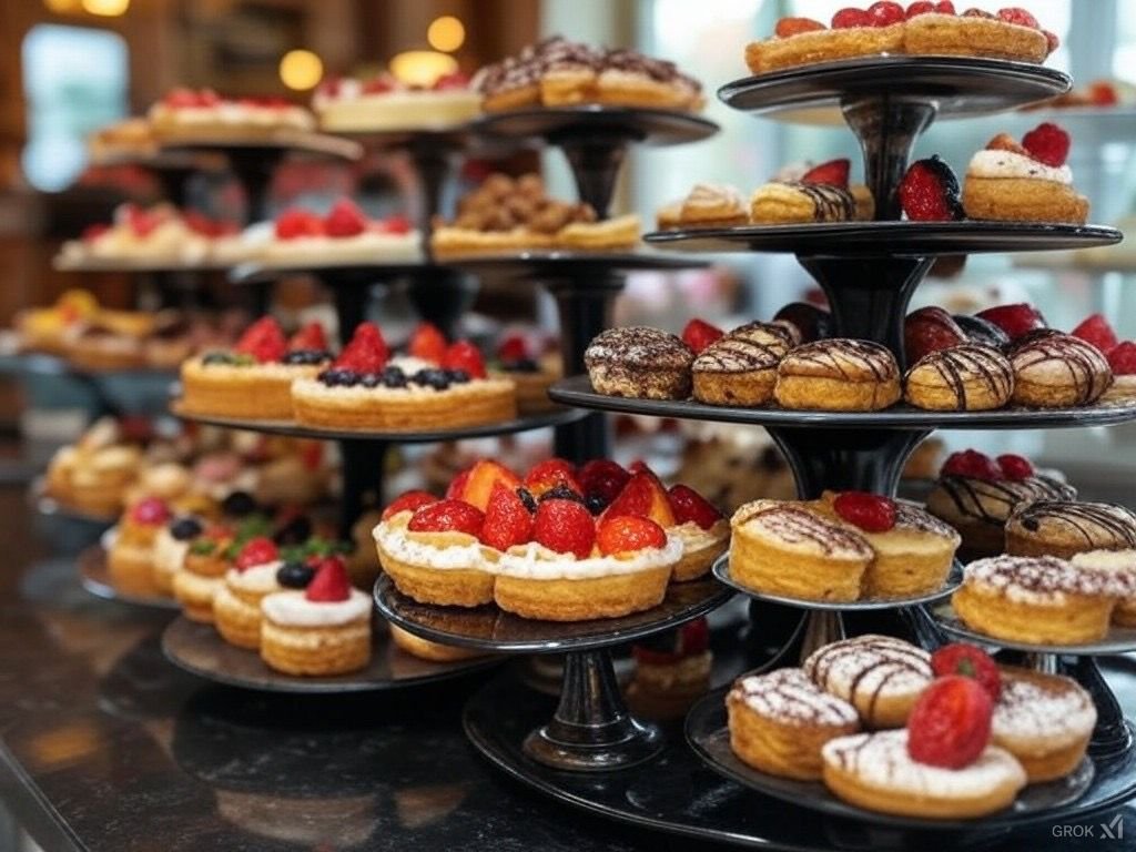 كيك فانيليا طبقات مع فواكه