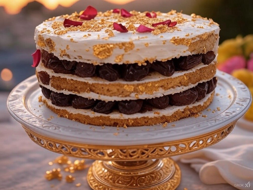 كيك طبقات التمر – مزيج فاخر من الأصالة والمذاق الرائع!