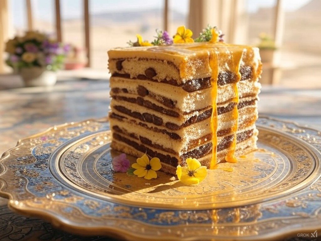 كيك طبقات التمر – مزيج فاخر من الأصالة والمذاق الرائع!