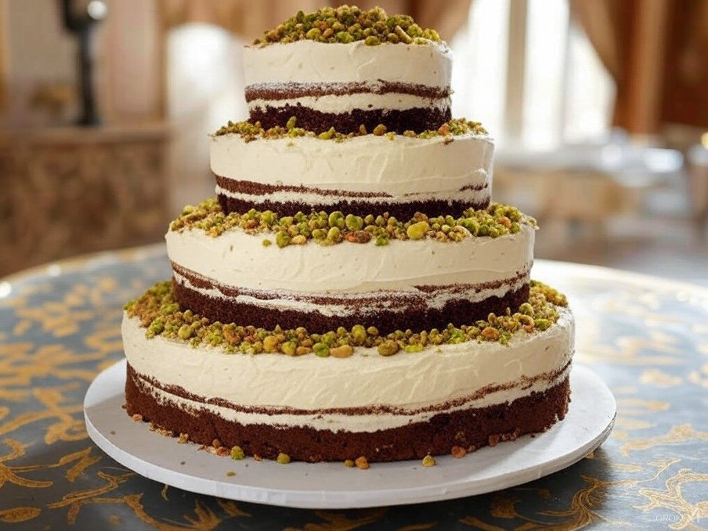 كيك الشوكولاتة المحشي بالتين – مزيج فاخر من النكهات الشرقية والغربية!